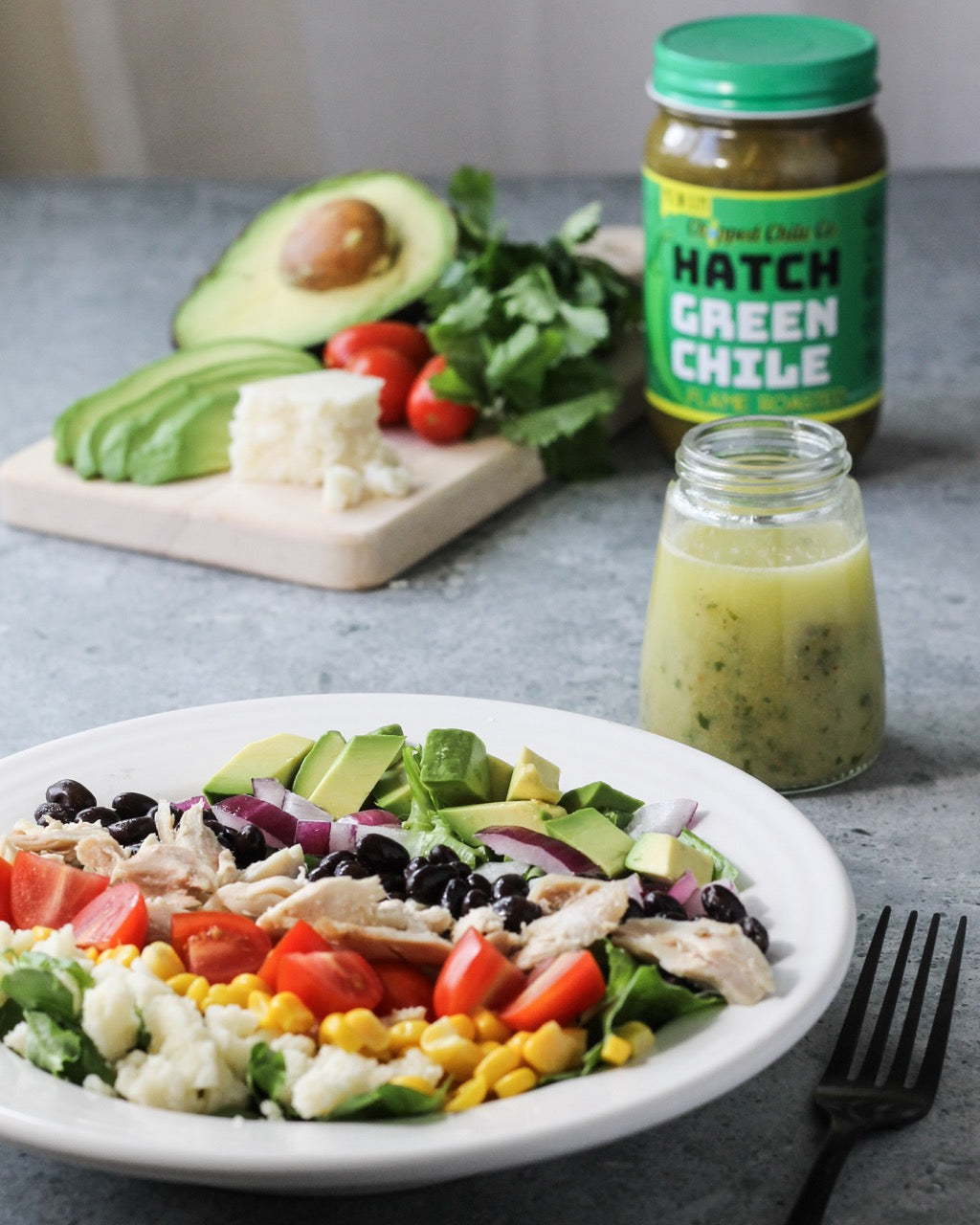 Southwest Chopped Salad with Hatch Green Chile-Cilantro Vinaigrette Southwest Chopped Salad with Hatch Green Chile-Cilantro Vinaigrette