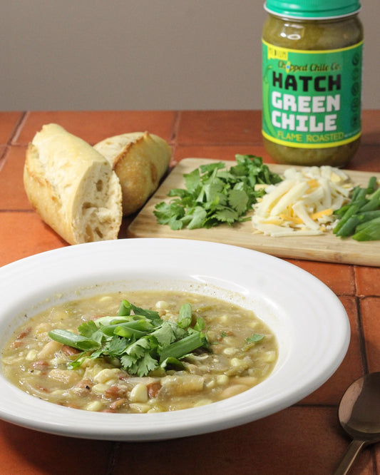 Hearty and Flavorful: Hatch Green Chile Vegetarian White Bean Chili